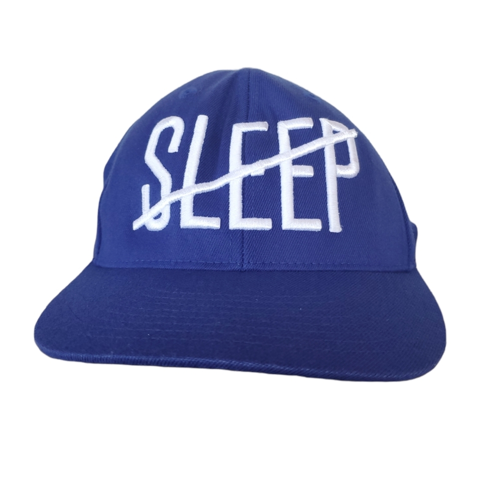 210 Fitted No Sleep Navy Blue Baseb Flat Cap